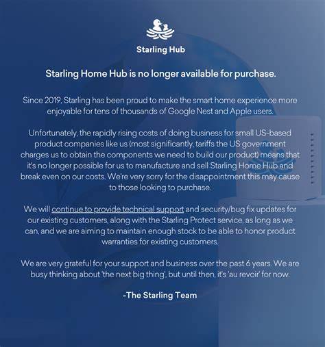 Tariffs Kill the Starling Home Hub, Google Nest's Best Bridge to Apple Home