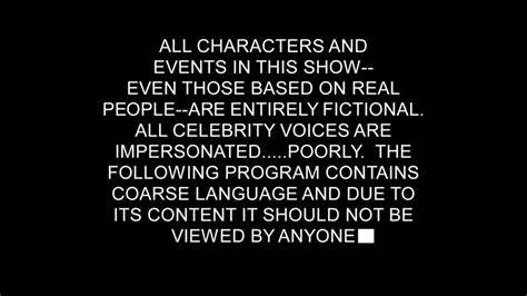 Fictitious Persons Disclaimer