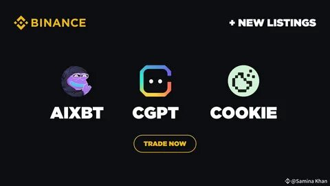 Binance Listing AIXBT, CGPT, COOKIE AI Coins Sparks Buzz; Prices Soar Over 50% - CoinGape