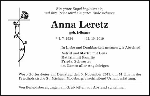 Traueranzeigen aus NRW