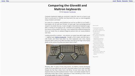 Comparing the Glove80 and Maltron Keyboards