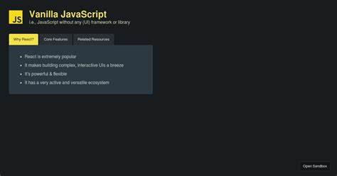 Quick web stack for vanilla JavaScript