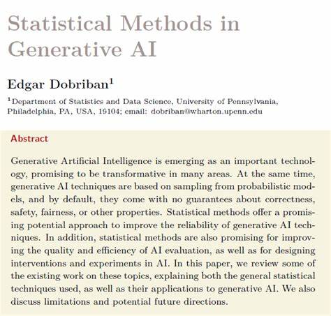 Statistical Methods in Generative AI