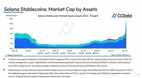 Solana Saw 112% Surge in Stablecoin Supply in January With TRUMP 