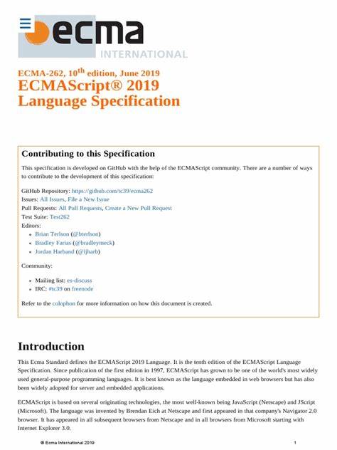 ECMA-262, 16th edition, June 2025