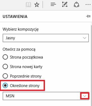 Jak ustawić stronę startową w Edge - CCM