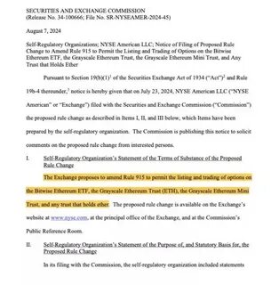 NYSE Files Proposal to Permit Staking for Bitwise Ethereum ETF - Crypto Times