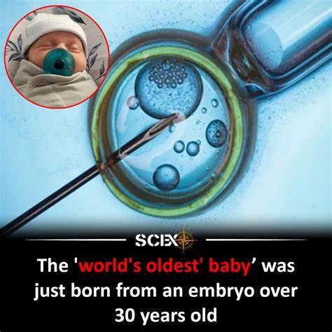 A record-breaking baby has been born from an embryo that's over 30 years old
