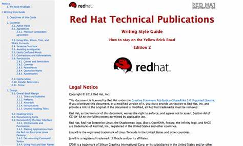 Red Hat Technical Writing Style Guide