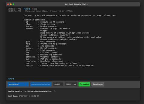 A Remote Shell for Embedded IoT Devices