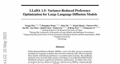 LLaDA 1.5: Variance-Reduced Preference Optimization for Diffusion LLMs