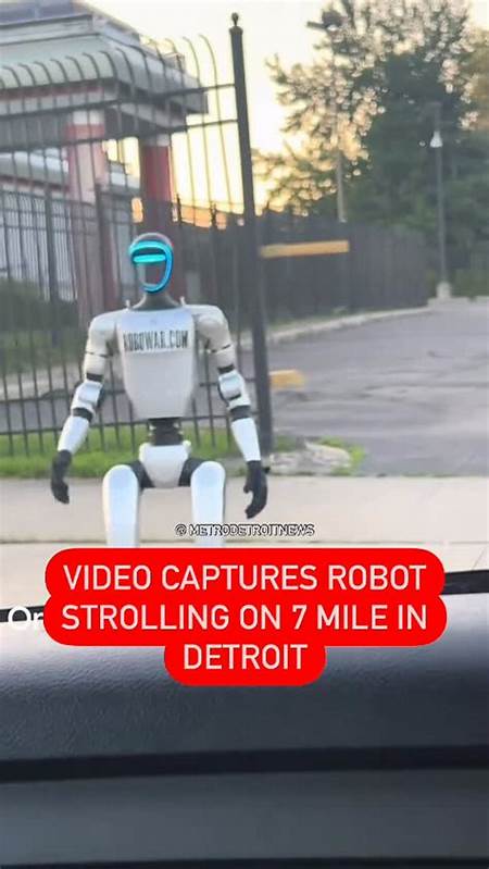 Human-sized robot strolling down Detroit's 7 Mile stuns residents
