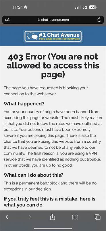 Banned for false reasons | #1 Chat Avenue Forums