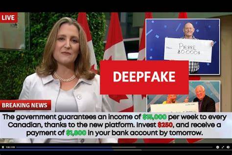 YouTube video of Freeland promoting investment scheme is a fake - The Canadian Press News