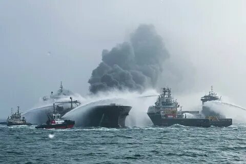 32 People Rescued After Oil Tanker and Cargo Ship Collide in ‘Massive Fireball’ at Sea: Reports - Yahoo Entertainment